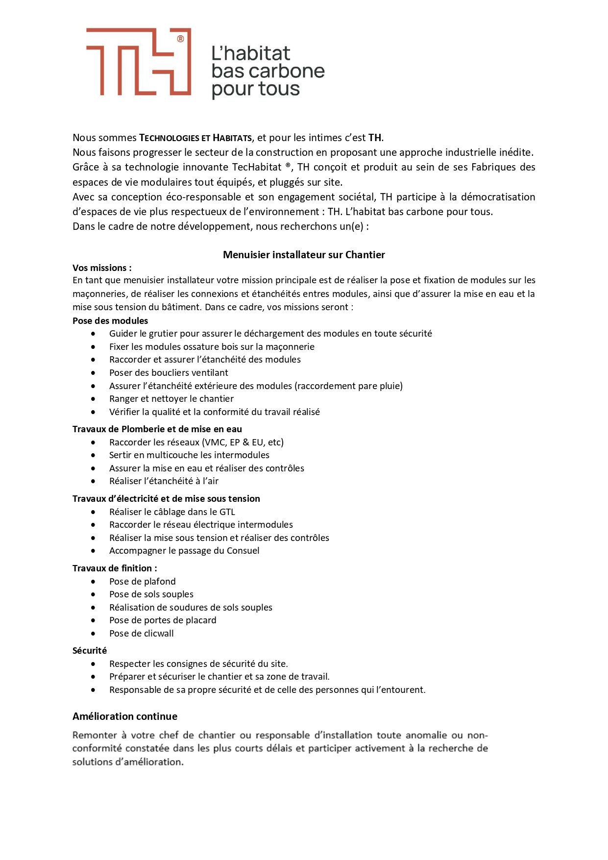 Technologies et Habitats